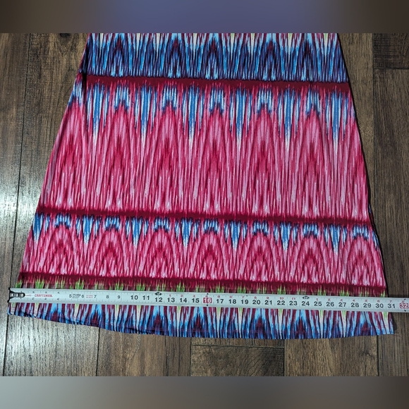 California Woman Bright Pink & Blue Striped Maxi Rayon Dress Size M Colorful - Picture 11 of 16